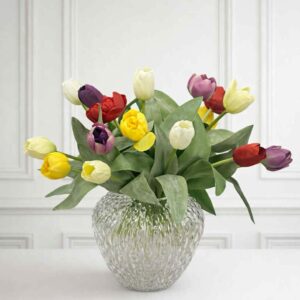 Konstgjord tulpanbukett mix Large