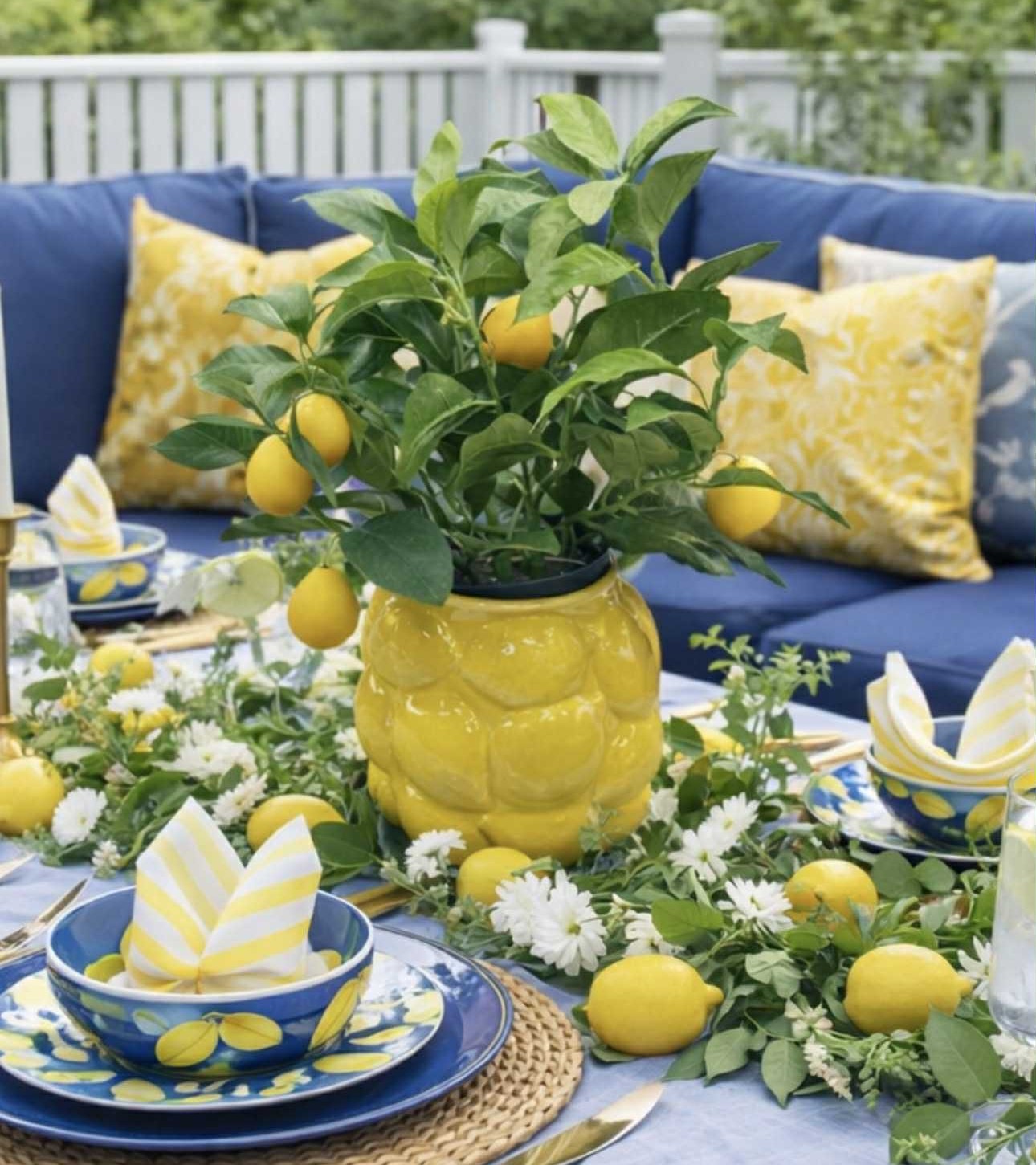 Kruka | Citron Gul Keramik 16x14cm