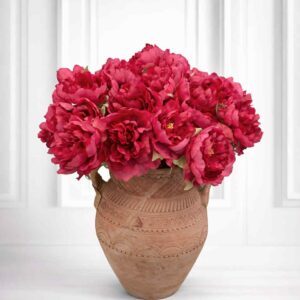 Pion | Konstgjord snittblomma Mörkrosa 46 cm