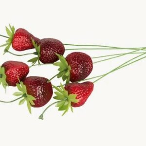 Jordgubbar | Konstgjorda röd Stick 15 cm