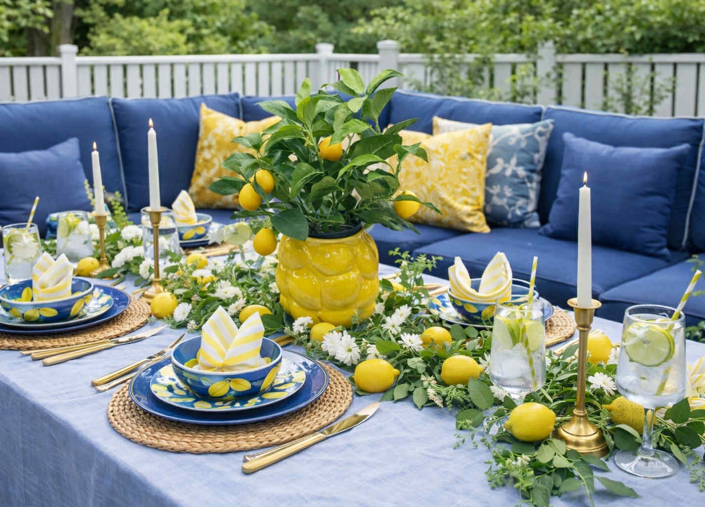 Kruka | Citron Gul Keramik 16x14cm