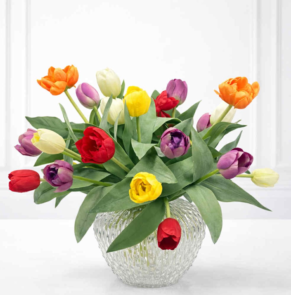 konstgjord tulpanbukett premium