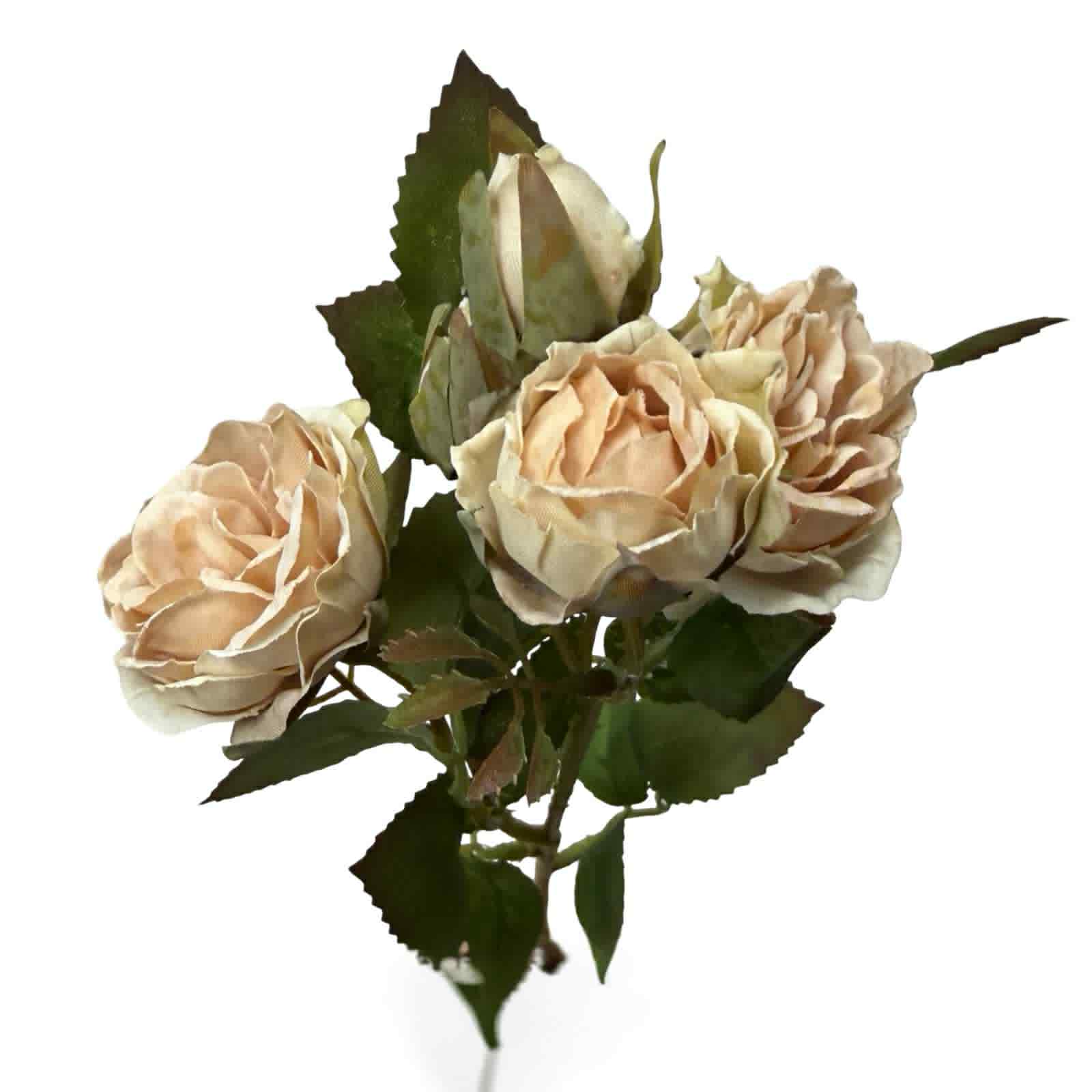 Ros | Konstgjord Snittblomma Creme 41cm