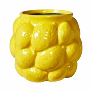 Kruka | Citron Gul Keramik 16x14cm