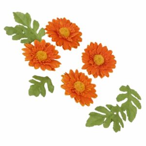 Gerbera | Konstgjord Flytande Blomma Orange UV 4-pack 6cm