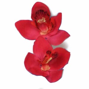 Orkidé | Konstgjord Flytande Blomma Röd UV 2-pack 6cm