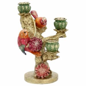 Ljusstake | Fågel Exotisk Flerfärgad 21cm