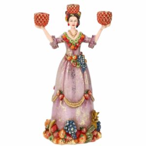 Ljusstake | Dolores Frukt Trearmad Flerfärgad 34cm