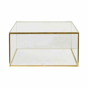 Dekoration | Glasbox Guld 25x25x13cm