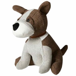 Dörrstopp | Hund -Brun -Grå -Vit Textil 23cm