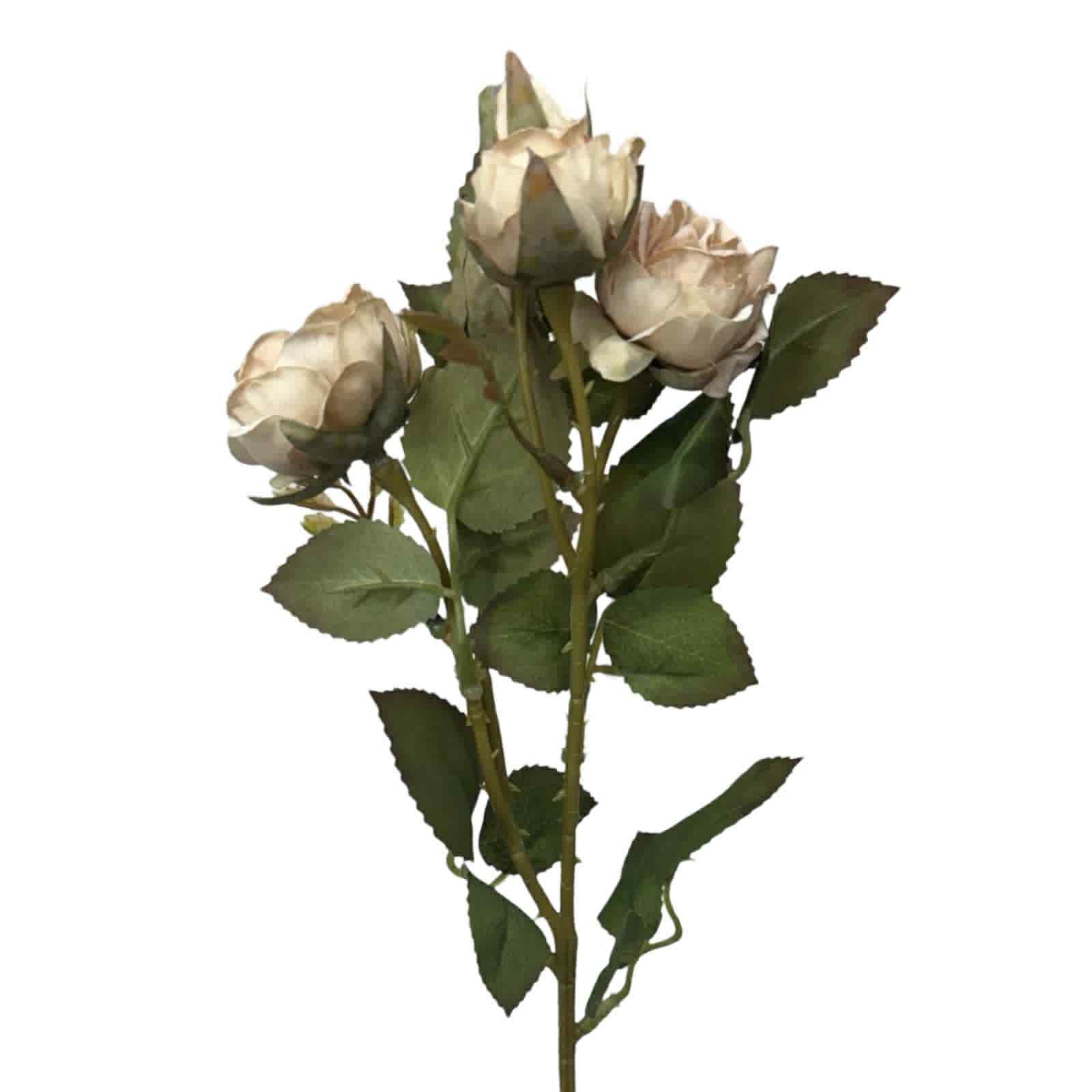 Ros | Konstgjord Snittblomma Creme 41cm