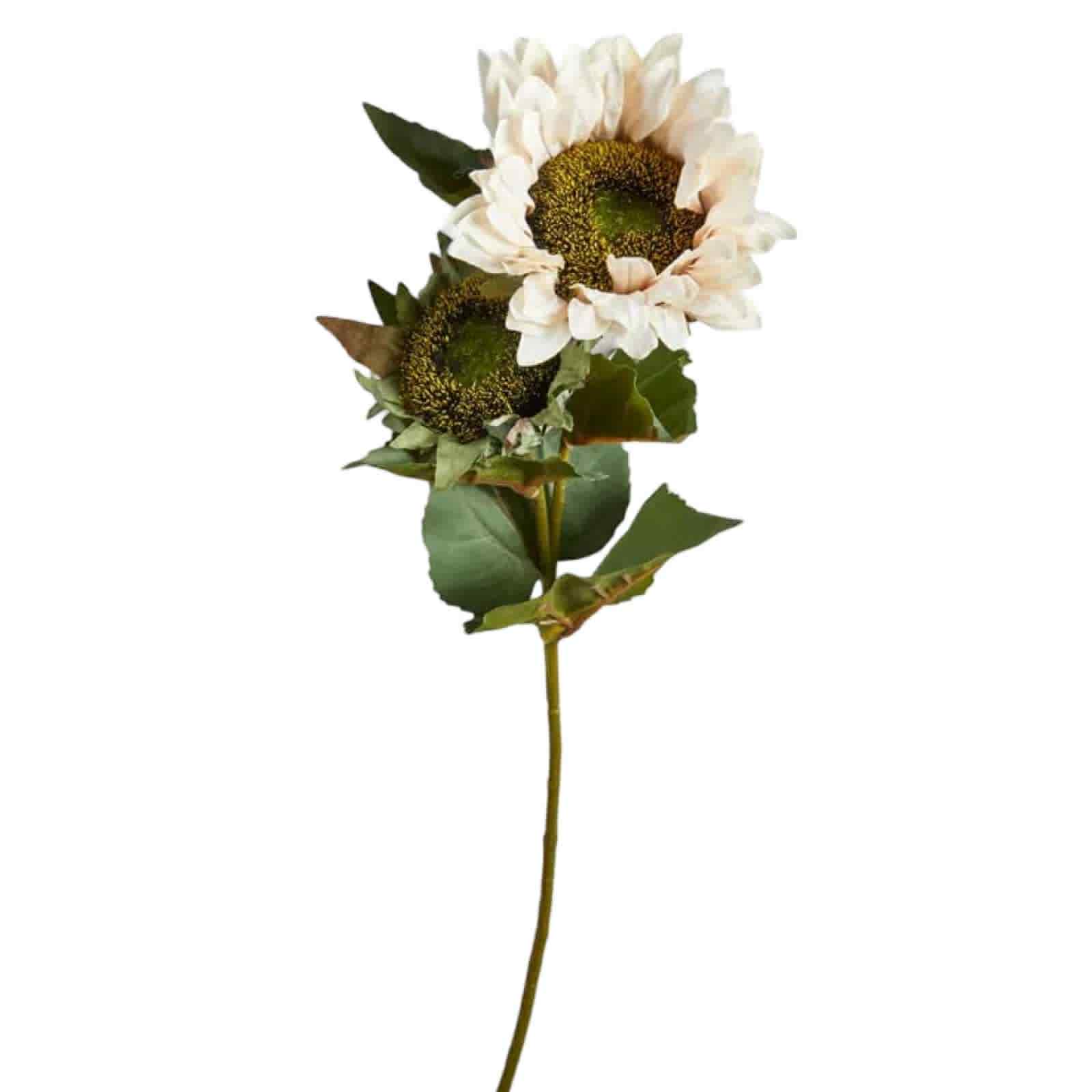 Solros | Konstgjord Snittblomma Creme 61cm