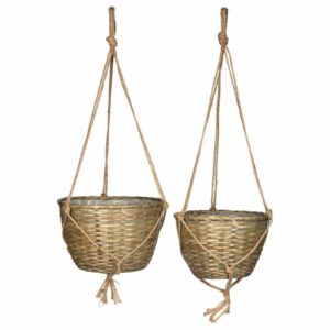 KRUKA | Ampel Mörk Natur Bambu S/2 20/23 cm