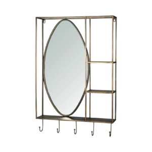 Spegel | Spegelhylla Antik Mässing 58x13x84cm