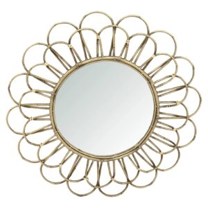 Spegel | Rund Metall Bambu Mässing Ø70 cm