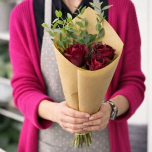 Ros bukett vinröd ros Jag älskar dig