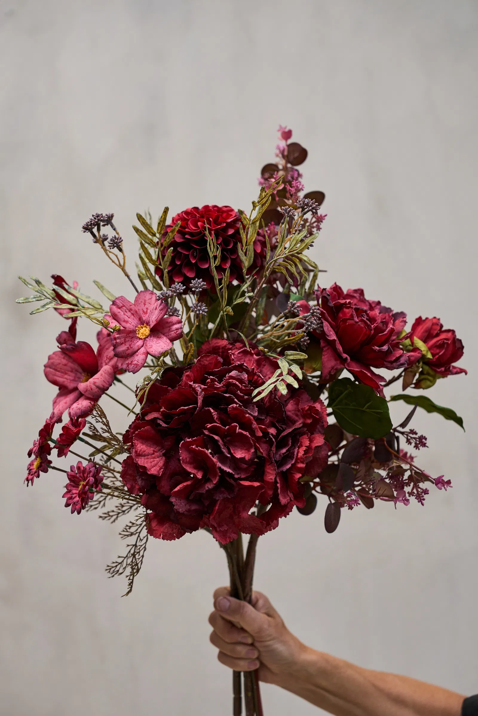 Krysantemum | Konstgjord Snittblomma Röd 50cm