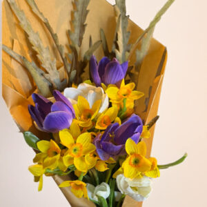 Mixad bukett gul lila