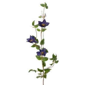 Clematis | Konstgjord Snittblomma Mörklila UV-beständig 100 cm