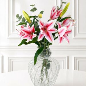 Bukett | Konstgjord Mix liljor vit-rosa 50 cm