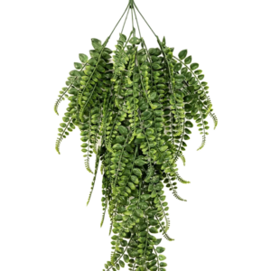 Brandklassad Adiantum hängormbunke FR 80 cm konstgjord hängväxt