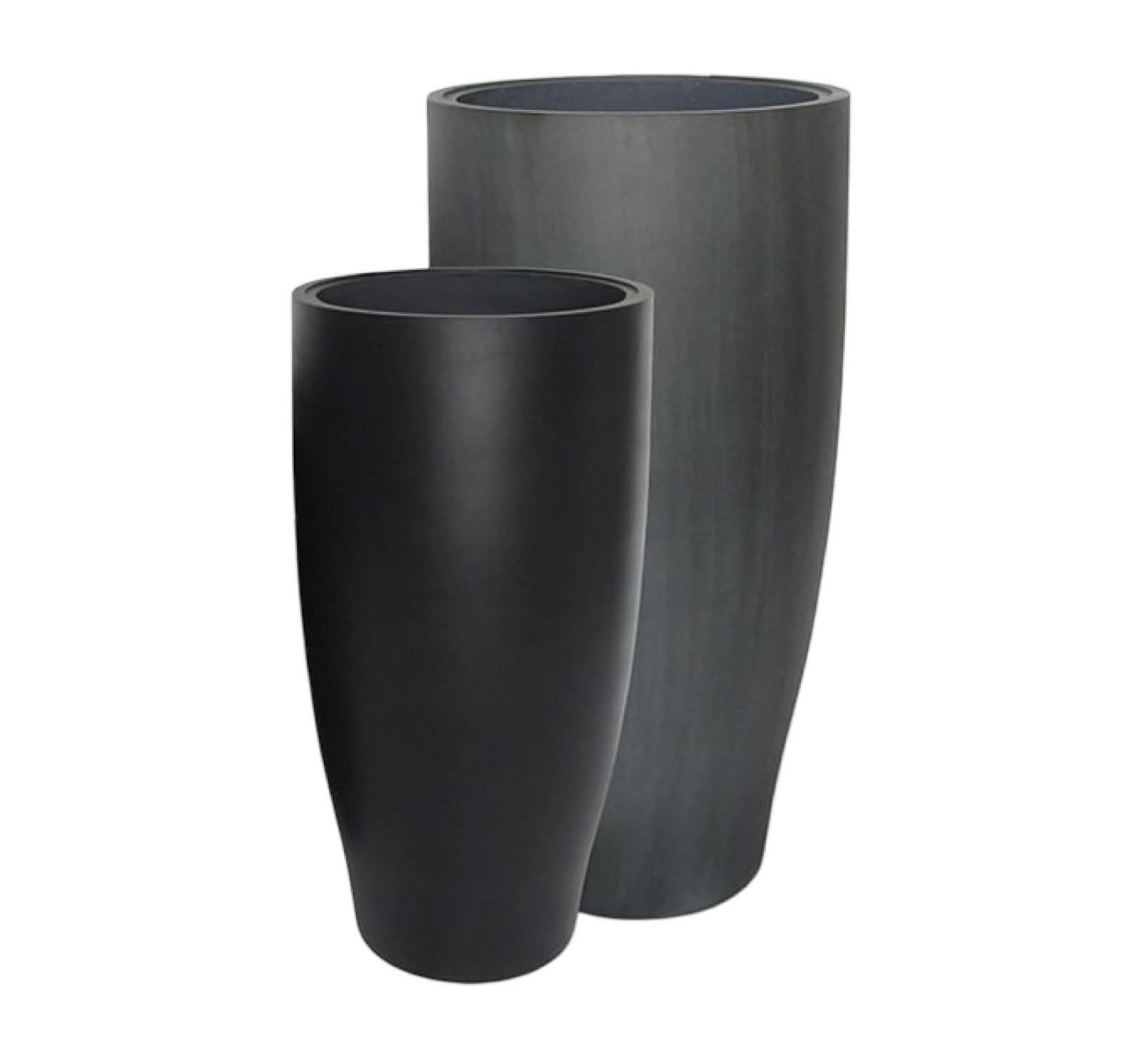Hög svart rund kruka Rondino H:67 cm - Bild 3