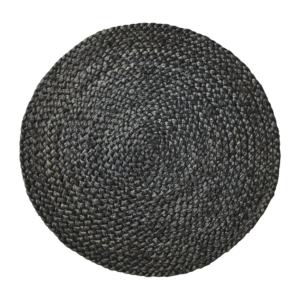 Runt blågrått bordsunderlägg ELINA, 38 cm i diameter