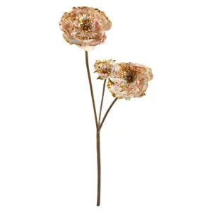 Konstgjord ljusrosa vallmo med glitter 56 cm