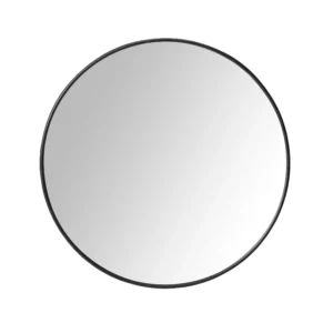 Spegel | Rund spegel PISA i Svart Metall Ø100 cm