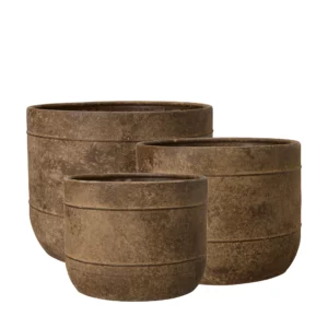 Metallkrukor Luna i rostfinish - 3-pack