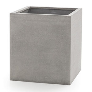 Fyrkantig grå betongkruka Style Cube 55x60 cm