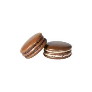 Konstgjorda macarons i 2-pack, 5 cm stora, dekorativa bakverk för kök, kakfat och inredning.