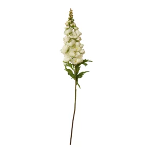 Konstgjord vit stockros stjälk, 85 cm hög.