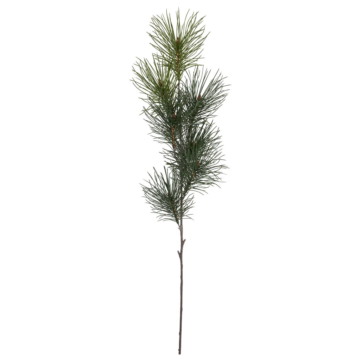 Konstgjord tallkvist 99 cm med långa gröna barr och en slank brun stjälk mot vit bakgrund.